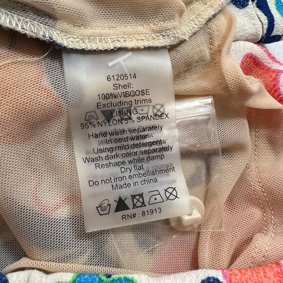 Plenty by Tracy Reese High Neck Sleeveless Floral Ruffle Trim Romper Size XS - Picture 11 of 16